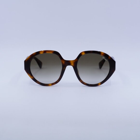 Moschino MOS126/S 005L 9K Sunglasses Havana Round Frame, Green Lenses main image 8